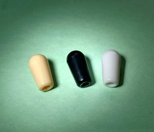 3x Toggle Switch Tip Knob Cap for Epiphone Guitar LP SG V, Cream White & Black - Picture 1 of 3