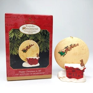 Happy Christmas to All Light Clip 1997 Hallmark Keepsake of Membership Ornament  - Picture 1 of 9