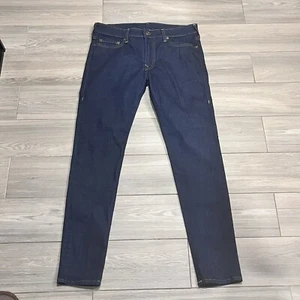 True Religion Jeans 36x30 Mens Tony Raw Skinny Denim Dark Blue Made In USA - Picture 1 of 13