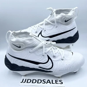 Nike Alpha Huarache NXT White Black Metal Baseball Cleat DJ6517-101 Men’s Sz 13 - Picture 1 of 8