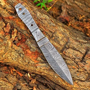 FULL TANG DAMASCUS STEEL HUNTING DAGGER SURVIVAL BLANK BLADE KNIFE  X526 - Picture 1 of 5