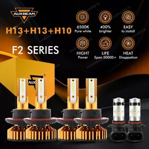 6pcs AUXBEAM LED Headlight Fog Light for Ford F-250 F-350 F-450 F-550 Super Duty - Picture 1 of 12