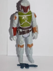 Vintage Star Wars Figure Boba Fett PBP Tri Logo Unpainted Knee & Dart Original - Picture 1 of 9