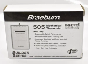 Termostato mecánico Braeburn 505 solo calor montaje en pared 05-01-00198 - Imagen 1 de 5