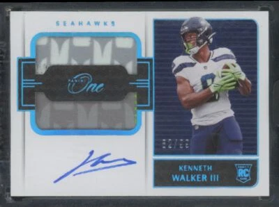 2022 Panini One Kenneth Walker III Rookie Auto Jersey 5 colors 82/99 Seattle - Image 1 of 2