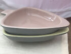 Vintage Surrey-grayshott Pottery Hors d oeuvres nibbles two tone Dishes x2