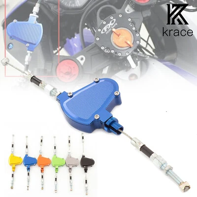 For Honda Suzuki Kawasaki Yamaha Stunt Clutch Pull Cable Lever Easy System US Foto 1 de 4
