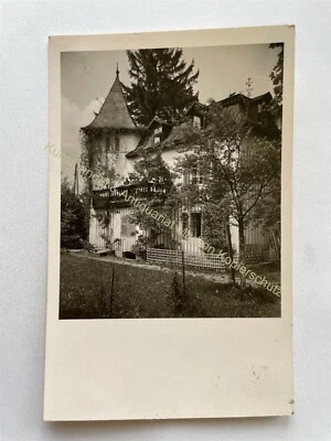 orig. Foto AK Bergen Oberbayern Traunstein um 1930 Wohnhaus Turm Villa  - Bild 1 von 2
