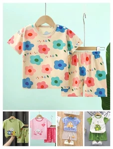 Toddler Baby Boys Summer Clothes Set Short Sleeve T-shirt Shorts Casual Outfits - Picture 1 of 58
