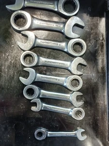 GearWrench Metric Stubby Ratchet Wrench set 8pcs - Picture 1 of 2