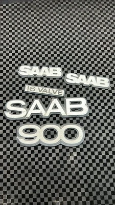 LOT of 5 1990 saab 900 emblems METEL - Image 1 of 3