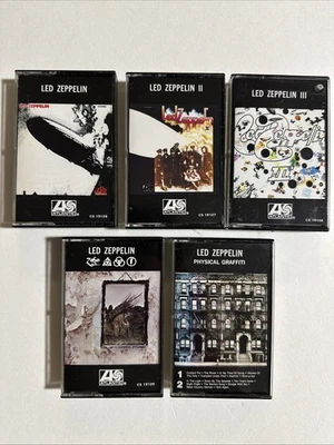 Led Zeppelin I,II,III, IV, Physical Graffiti 1975 Cassette Tape Lot Tested - Image 1 of 4