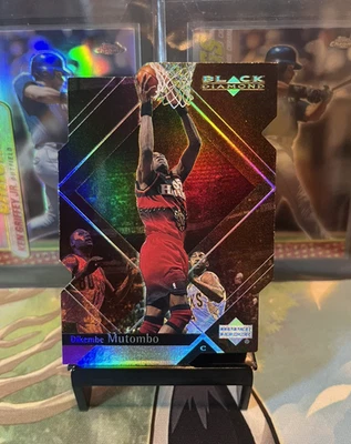 1999 00 Dikembe Mutombo Upper Deck Black Diamond Diamond Die Cut #1 20A - Image 1 of 2