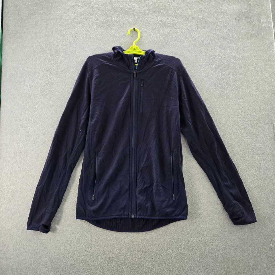 Chaqueta Icebreaker Hombre L Azul Marino Elastano Lana Descendente LS Cremallera Con Capucha Foto 1 de 4