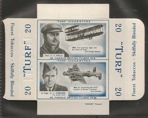 CARRERAS-UNCUT DOUBLE TURF SLIDE-FAMOUS BRITISH FLIERS 1956-#05#39- QUALITY CARD - Picture 1 of 2