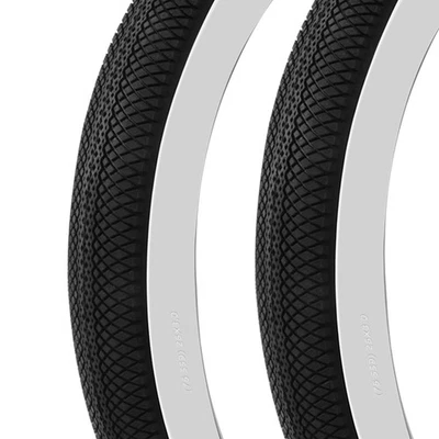20x3.0 Fat Tires White Wall Tires 25-45 PSI Chopper Cruiser Fat 20" Inch Tires - Image 1 of 4