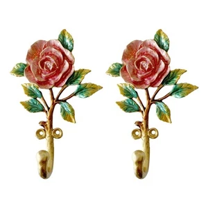Vintage Flower Shaped Decorative Wall Hooks Rack Hangers for Hanging Clothes ... - Picture 1 of 7