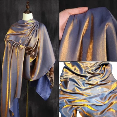 150cm Width Gradient Satin Fabric For DIY Summer Dress Pants DIY Curtain Supply - Image 1 of 4