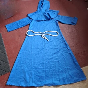 Halloween Wizard Costume ~ Cosplay ~ Medieval Hooded Robe ~ Monk ~ Royal Blue - Picture 1 of 7