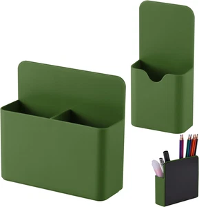 2 Pack Magnetic Pen Holder Dry Erase Marker Organizer Strong Magnet Whiteboard - Picture 1 of 11