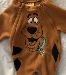 Scooby-Doo Baby Hooded Fleece Romper 6-9 Months Hanna-Barbera Bodysuit Costume - Picture 1 of 8