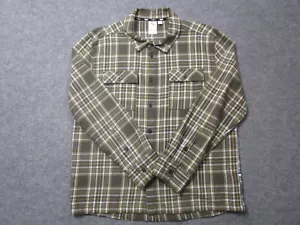 Puma Big Sean Shirt Large Green Plaid Flannel Button Spellout Long Sleeve Mens - Picture 1 of 15