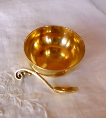 ALLAN ADLER SALERO PLATA ESTERLINA Y CUCHARA 36,5 g.  Cuenco 2" Foto 1 de 4