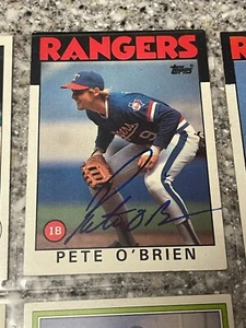 PETE O'BRIEN 1986 Topps AUTOGRAPHED SIGNED # 328 TEXAS RANGERS - Picture 1 of 1