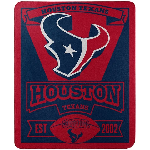 New Football Houston Texans Fleece blanket "Marque" Soft Throw 50" x 60" Cover