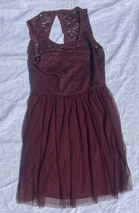 Womens Cocktail Retro Floral Lace Party Dress Sz M - Picture 1 of 8