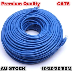 Premium 100M/1000Mbps CAT6 10M/20M/30M/50M Ethernet Rj45 Utp Lan Cable Network - Picture 1 of 11
