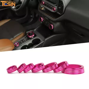7x Interruptor de control central perilla cubierta anillo decorativo para Ford Bronco Sport 2021+ rosa - Imagen 1 de 13