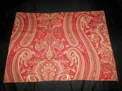 Ralph Lauren Remington Paisley STD Sham Pair Red Beige Medallion Floral Brown - Image 1 of 4