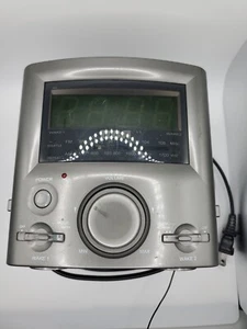 RCA Mini Silver Stereo CD Clock Radio RP3751A For Parts Or Repair Broken - Picture 1 of 6