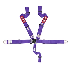 GRP 5 POINT HARNESS PURPLE 3 INCH ,NASCAR LATCH ,SFI RATED - Picture 1 of 3