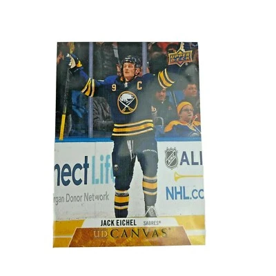 Jack Eichel 2020-2021 Upper Deck Series 2 UD Canvas Hockey Card C130 Buffalo  - Image 1 of 4