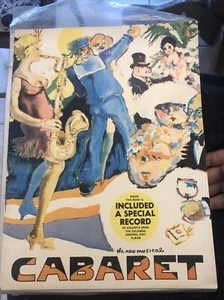 Vintage 1967-Cabaret Program W/ Special Record Attached - Picture 1 of 7