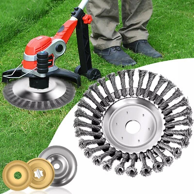 GOOWAY Unkrautbürste 25,4x200mm Profi Wildkrautbürste Freischneider Rundbürste Gezopft