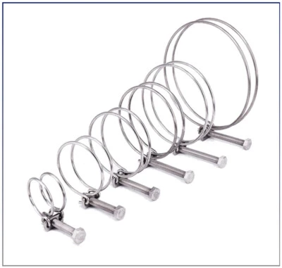MARKENLOS Fascetta a doppio filo fascetta per filo in acciaio inox tubo a spirale fascetta per tubo VA