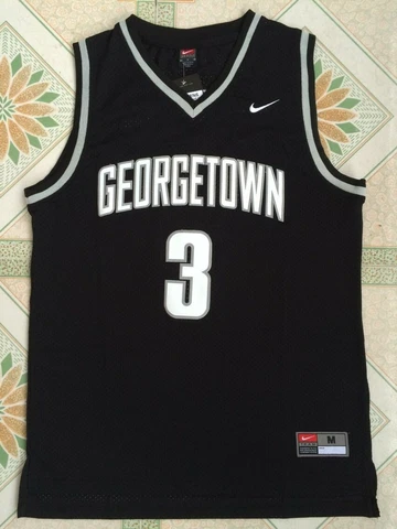 Allen Iverson #3 Georgetown Hoyas Basketball Men Jersey Black & Blue  - S to 5XL Cover