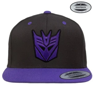 Officially Licensed Transformers Decepticon 3D Patch Premium Snapback Cap - Picture 1 of 5