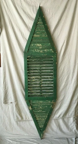 Antique 20X83 Diamond Shutter Window Gothic Decorative Shabby Vtg Chic 152-19B Cover