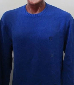 NUEVO CON ETIQUETAS CHAPS Suéter Cuello Redondo Pullover Azul Talla XL  - Imagen 1 de 2