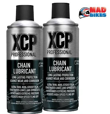 XCP Premium Professional Quality Motorcycle Motorbike Chain Lube 400ml Twin Pack - Image 1 of 3