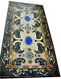 Marble Coffee Table Top Inlay Semi Precious Gemstone Dining Table 30 x 72 Inches