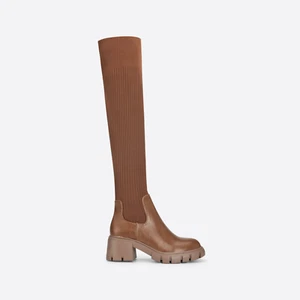 MOUSSE FIT Blockstiefel im britischen Stil für Damen (braun) - Bild 1 von 6