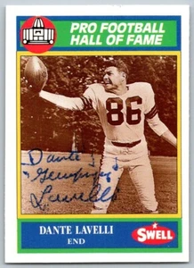 Dante Gluefingers Lavelli SIGNED Auto Swell Cleveland Browns Football Card HOF - Picture 1 of 2