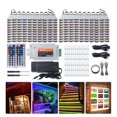 Luces LED de escaparate VEVOR 400 PIEZAS 207 pies módulo luces 5050 SMD RGB 3-LED Foto 1 de 4