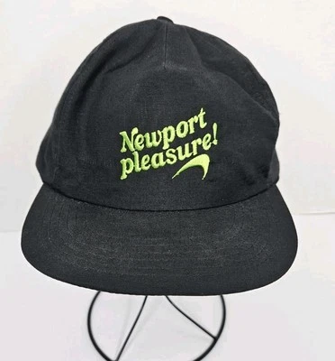 De Colección Newport Pleasure Cigarettes Snapback Gorra Negra Rara Años 90 Tobaccana Foto 1 de 4
