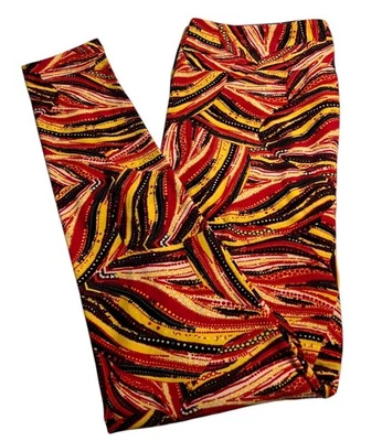 LuLaRoe Leggings TC Alto Curvilíneo Rayas Abstracto Tocino FEO SUÉTER Colorido Suave Foto 1 de 4